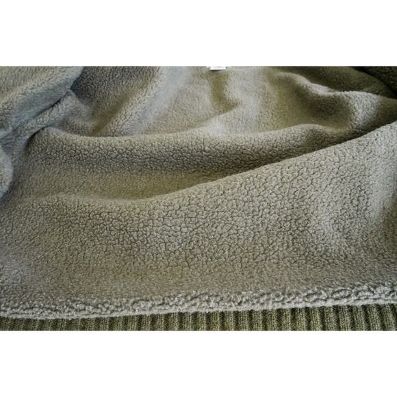 LL Bean Men Lambswool Sherpa Lined Sweater Jacket M Preppy Outdoor Grandpa Gorp - Picture 10 of 15